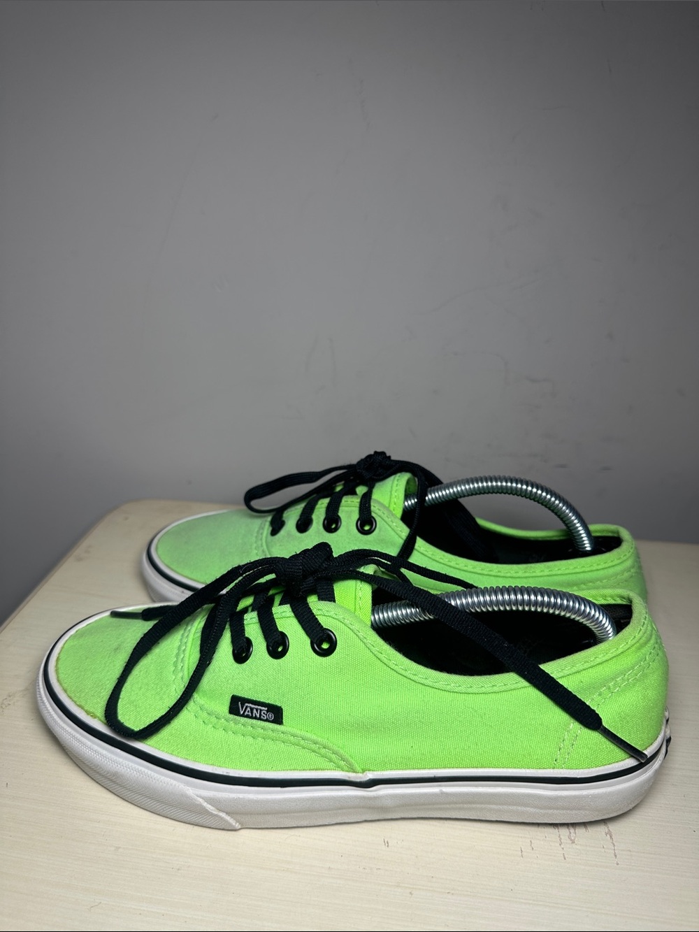 Vans Low-Top Sneakers in Neon Green with Black Accents